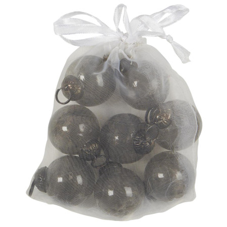 Set vianočných miniguľôčok Grey