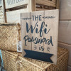Drevená tabuľka Wifi Password