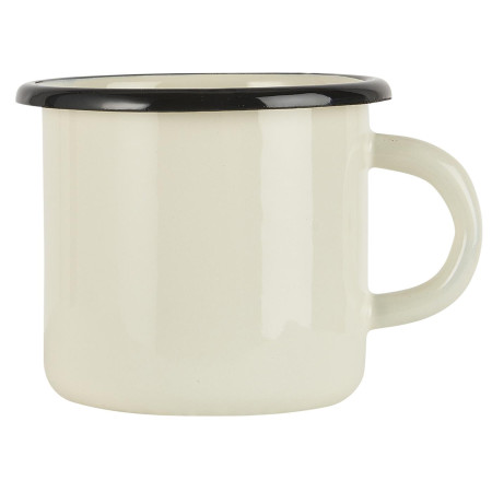 Smaltovaný hrnček 400 ml - smotanový
