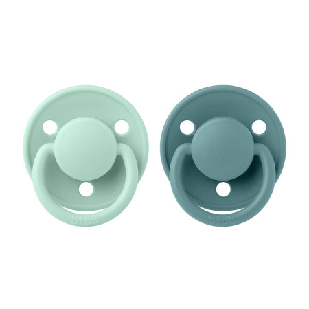 BIBS De Lux cumlíky z prírodného kaučuku 2 ks - veľkosť 1 Nordic Mint/Island Sea