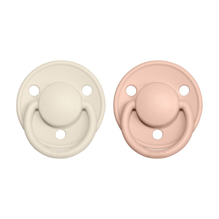 BIBS De Lux cumlíky z prírodného kaučuku 2 ks - veľkosť 1 Ivory/Blush