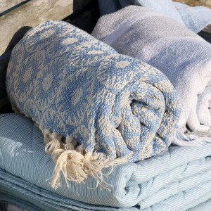 Bavlnený prehoz Blue Ocean