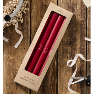 Set štyroch adventných sviečok - červený