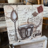 Drevený obraz Vintage Café
