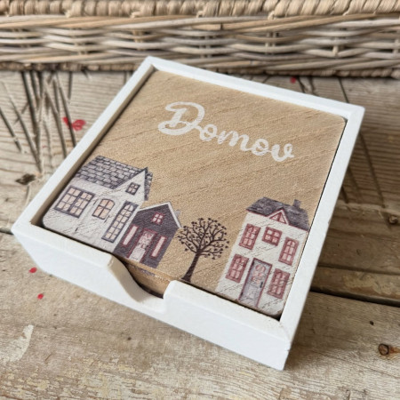 Set šiestich podložiek pod poháre Domov