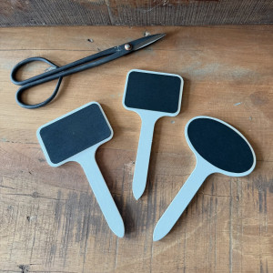 Drevený zápich s tabuľkou - obdĺžníkový 8 x 5 cm