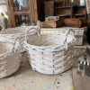 Set troch prútených košíčkov White Home