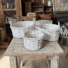 Set troch prútených košíčkov White Home