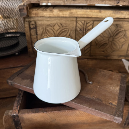 Smaltovaná konvička s rúčkou Vintage Enamel