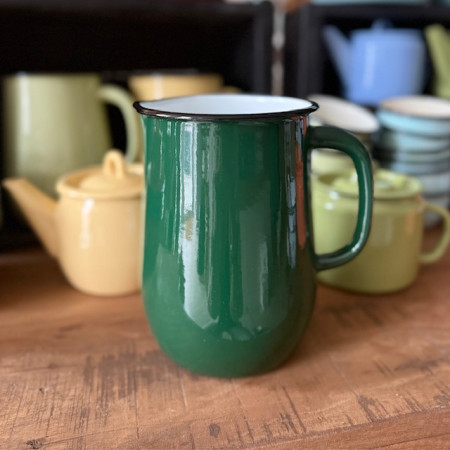 Smaltovaný džbán 2500 ml - tmavozelený
