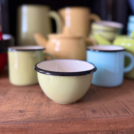 Smaltovaná miska 350 ml - svetlozelená