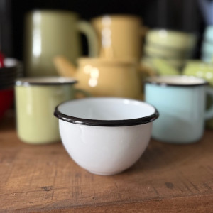 Smaltovaná miska 350 ml - biela