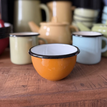 Smaltovaná miska 350 ml - horčicová