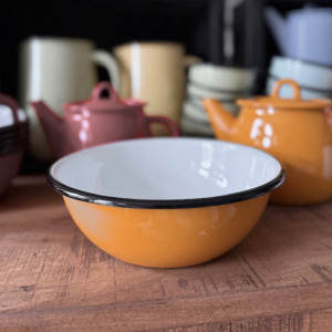 Smaltovaná miska 1500 ml - horčicová