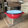 Smaltovaná miska s uškami Vintage Enamel Red - 17 cm