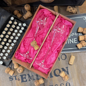 Darčekový set pohárov S tebou ma baví svet - ružový