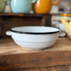 Smaltovaná miska s uškami Vintage Enamel - 21,5 cm