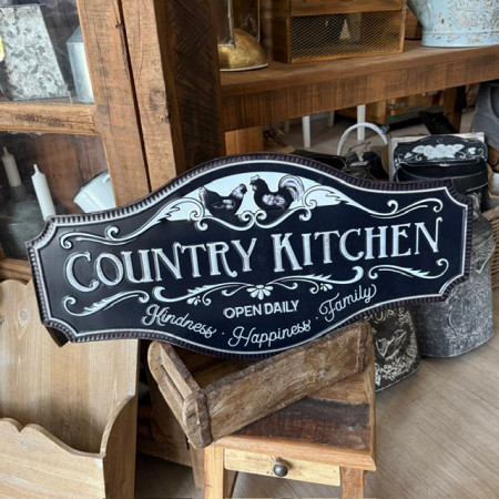 Kovová tabuľa Country Kitchen
