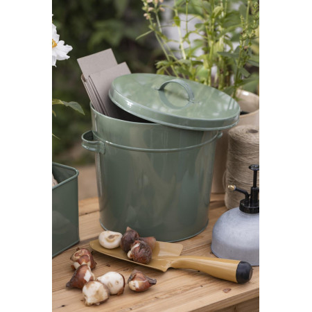 Kovové vedro s poklopom 5 l Green