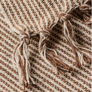 Bavlnený prehoz Cream and Brown Stripes