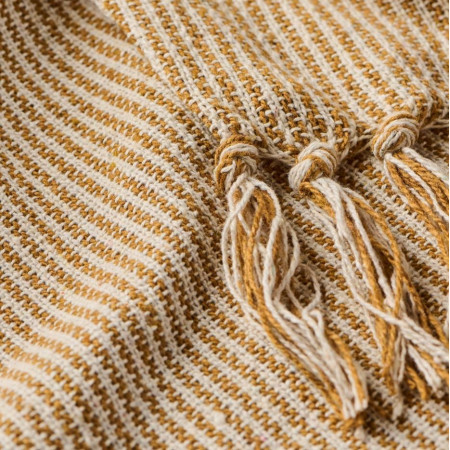 Bavlnený prehoz Cream and Clay Stripes